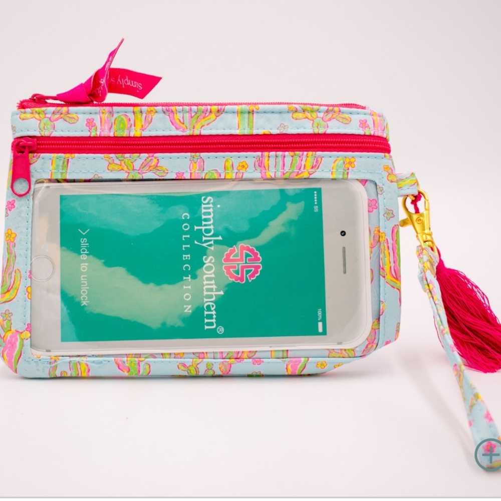 Simply Southern Cactus Wristlet New